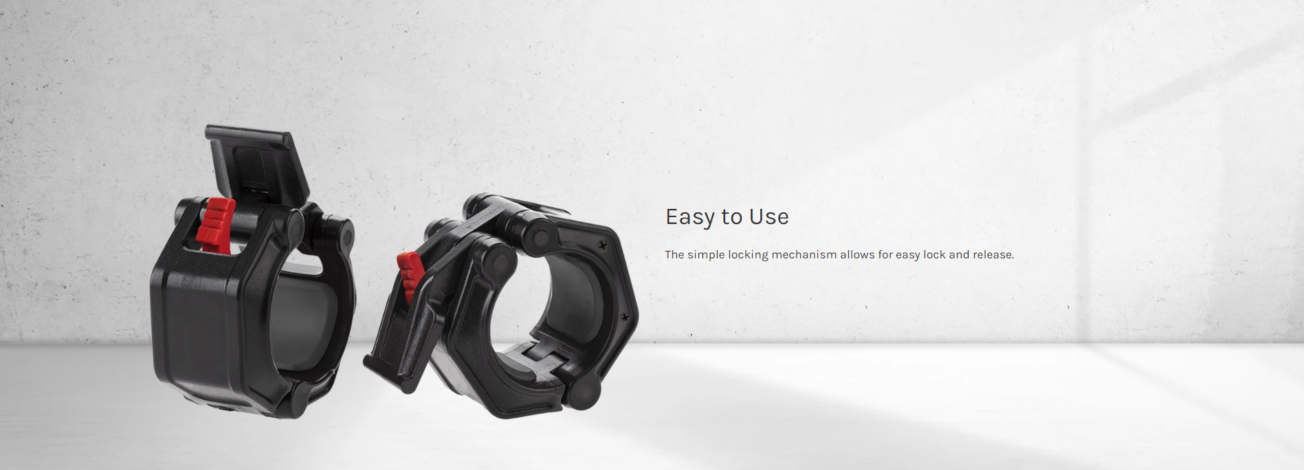 Olympic jaw lock collars with an easy lock and release mechanism